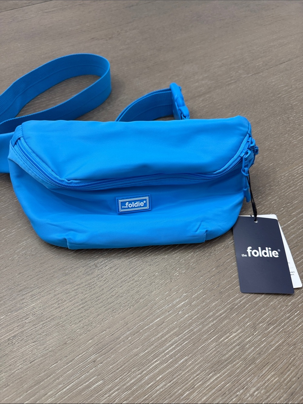 the foldie Bright Blue Crossbody Fanny Pack
